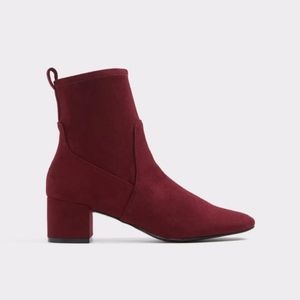 Aldo Burgundy Booties